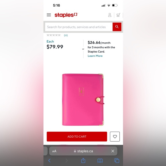 Simplified Emily Ley Planner Pink Organizer 9 3/8 x 7 3/4 At-A-Glance Pineapple - Picture 4 of 4